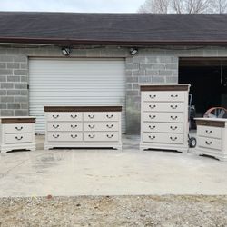Large Two-Tone bedroom set available. $1099