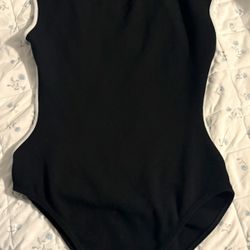 Black and white body suit 