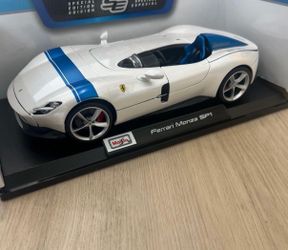 NEW FERRARI Monza SP1 DIECAST MAISTO 1/18 MODEL CAR WHITE PEARL COLOR