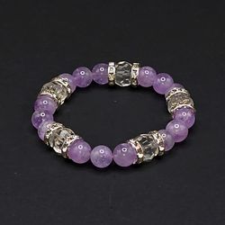 Lavender Amethyst And Quartz Bracelet 