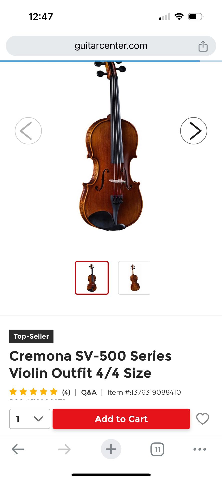 Violin Cremona Sv-500 4/4