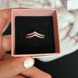 Pandora Wishbone Sterling Silver Ring Set