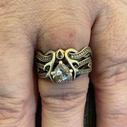 Sterling Silver Wedding Set