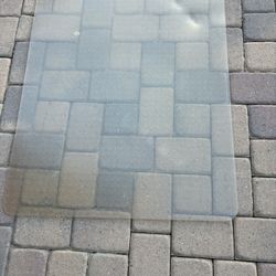 Two Brown Chair Mats For Carpeted Floors