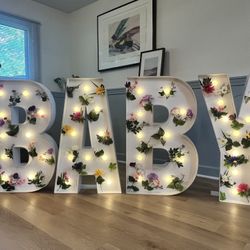 Baby Shower Marquee Letters Decor