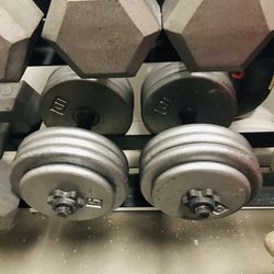 2 x 70 Lb Adjustable Dumbbells