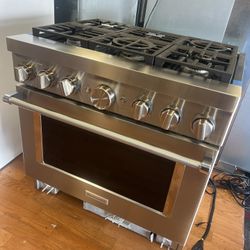 Kitchenaid Dual Fuel Gas Range 36” 