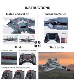 RC Fighter Jet Foam Plane with Controller