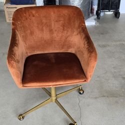 Upholstered Office Chair Burnt Orange