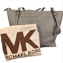 Michael Kors 🩷 Large tote Ciara Saffiano Pearl Gray  Dust Bag included