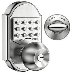 Keyless Entry Door Lock Deadbolt Keypad Mechanical Stainless Steel (Pass Code or Key) 100% Mechanical, No Electronic