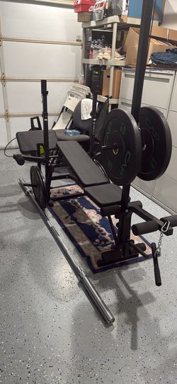 Workout Equipment: Bench, Bar, Weights