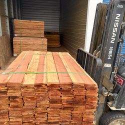 Redwood fence pickets