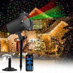 new Christmas Projector Lights Outdoor, Red and Green Moving Light Projector with Remote. Ideal for Christmas Lights Outdoor Decorations, Holiday Part
