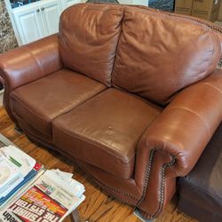 Costco Kirkland Signature Sofa Couch Furniture 2/3 Seat Leather Two Piece Set