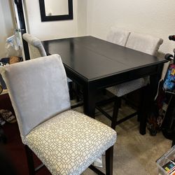Large Dining Table + 4 Chairs 