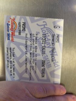 Holiday world tickets