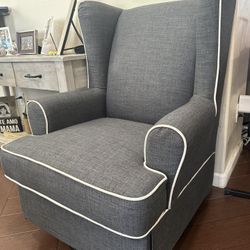 Eddie Bauer Upholster Wingback Swivel Glider
