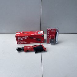 Milwaukee M12 Ratchet 3/8 Model 2357-20 And Battery M12 CP 2.0 Model 48-11-2420 
