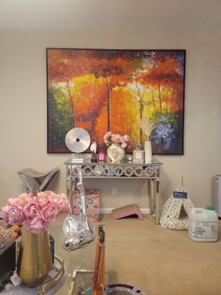 Painting and Console Table