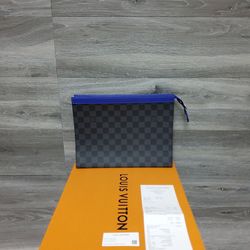 New Authentic Louis Vuitton pochette voyage Monogram eclipse mm N00088