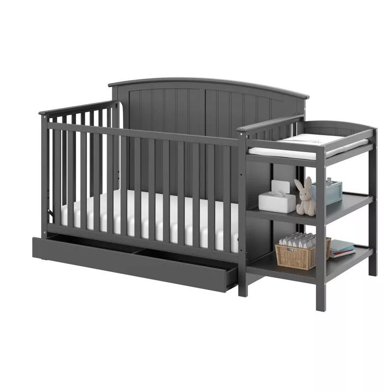 4 In 1 Crib With Storage And Changing Table