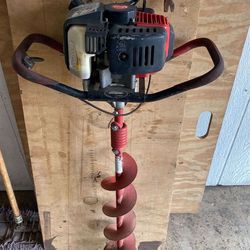 Earthquake 1-person Earth Auger, 43cc-2-cycle Viper Engine & 8" powerhead Auger bit