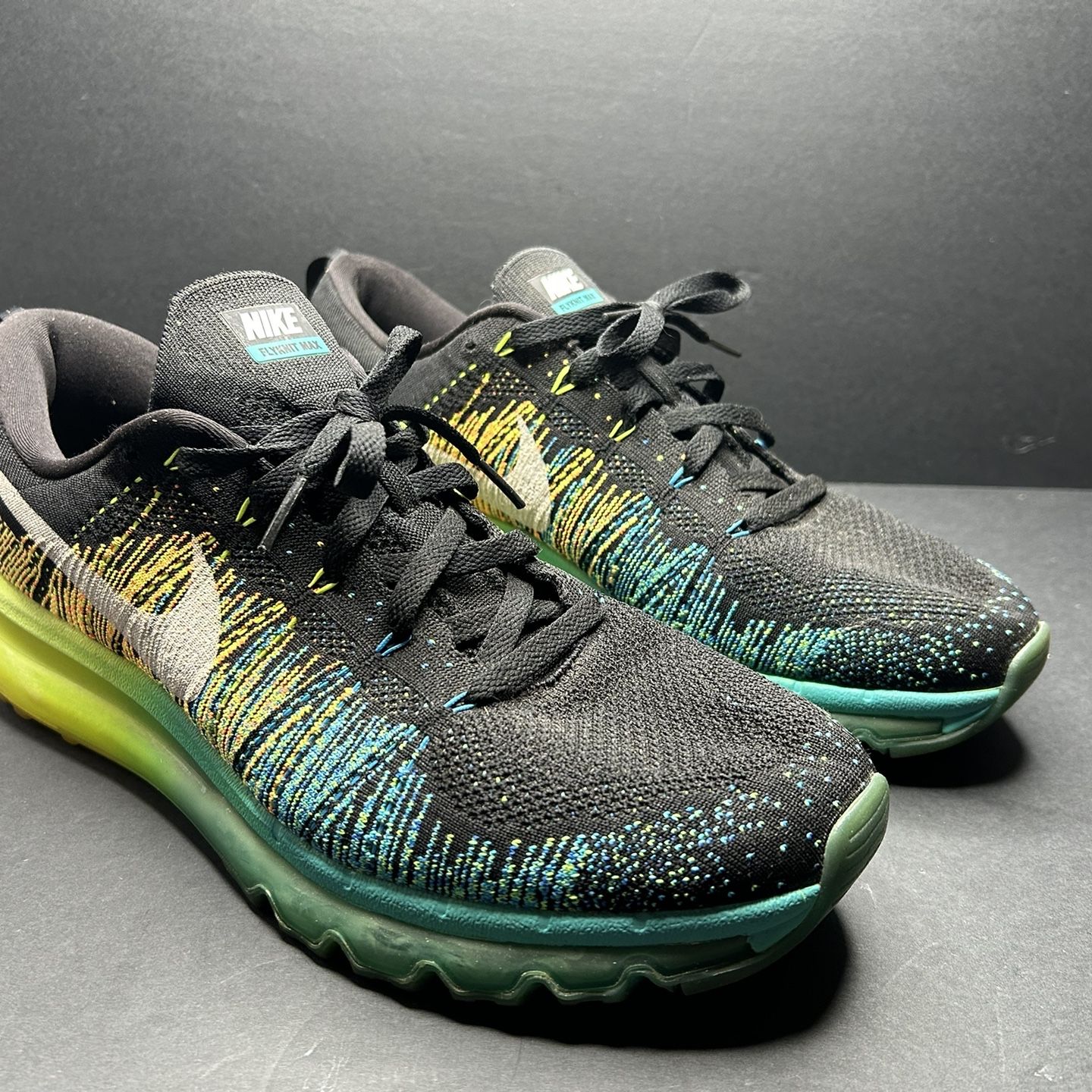 RARE 2015 Nike Flyknit Max in Voltage Green Men’s Athletic Shoes 620469-007 Nike Flyknit Max Mens Running Trainers 620469 Sneakers Shoes  main image 3