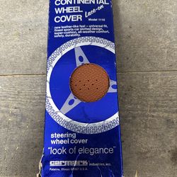 Vintage Carmark Continental Lace On Steering Wheel Cover 1110 Made In USA Brown