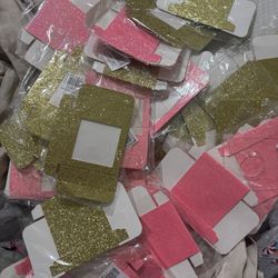 60 Pink & Gold Sparkly Lash Boxes – Empty Packaging