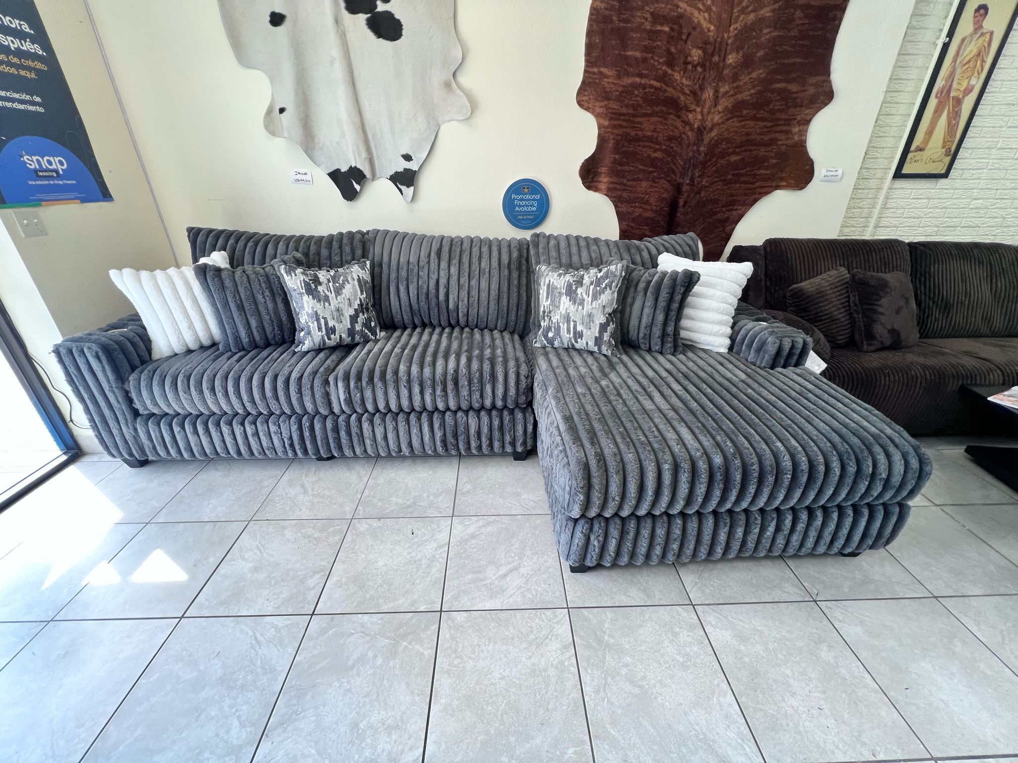 Grey Sectional $17 Down Payment