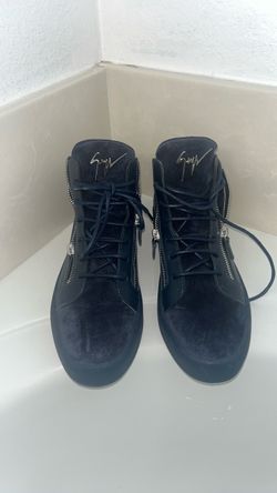 Giuseppe Zanotti Men’s Navy Suede Double Zip High Tops Size 45 / US 12