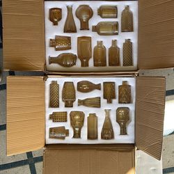 2 Box Glass Bud Vase Set $ 50.00