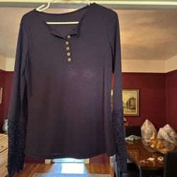 Brand New,  Women’s Med. With Lace Sleeves. 
