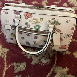 Flower Print Crossbody Coach Bag