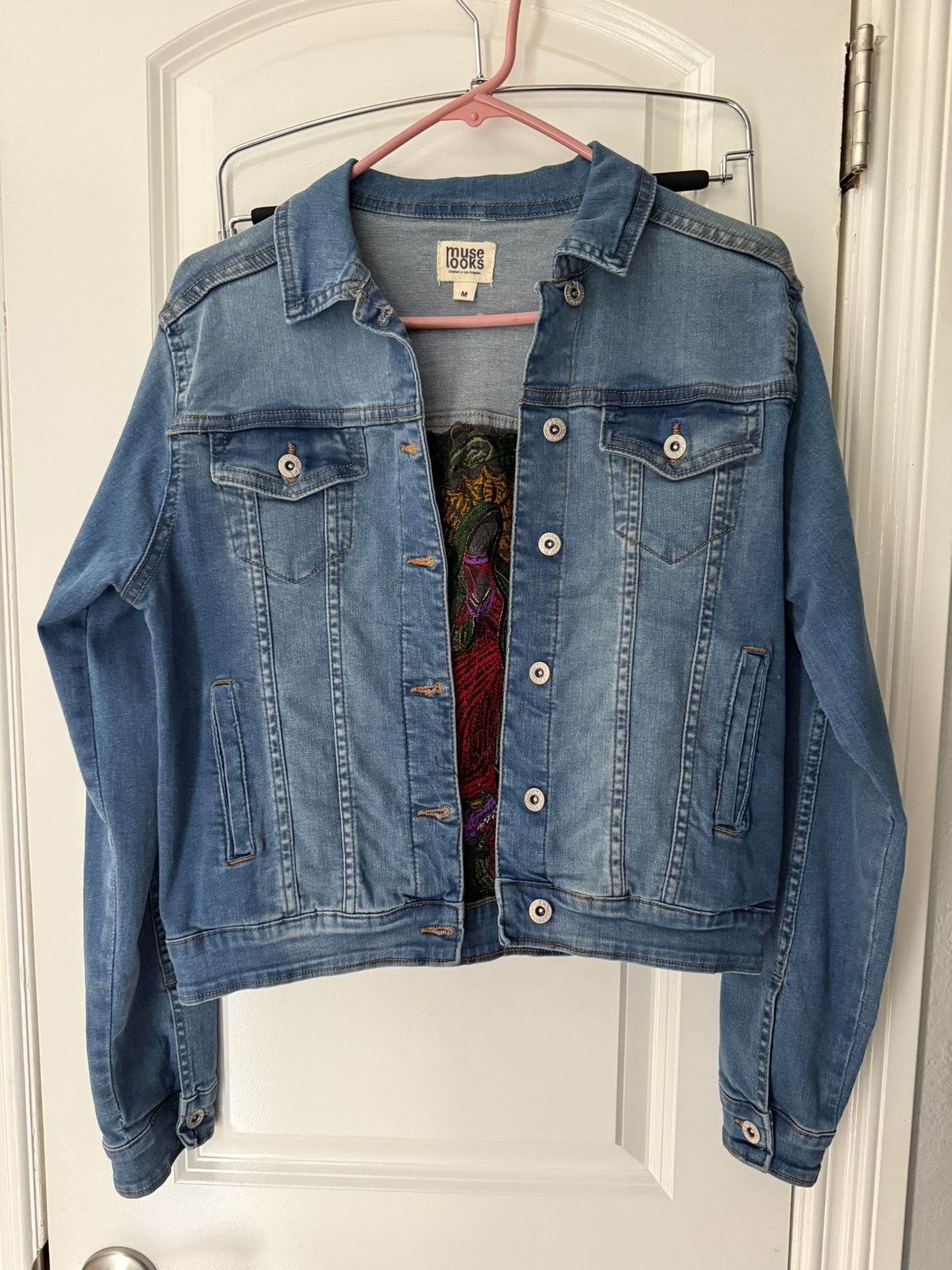 Jean Denim Jacket With Virgen Mary