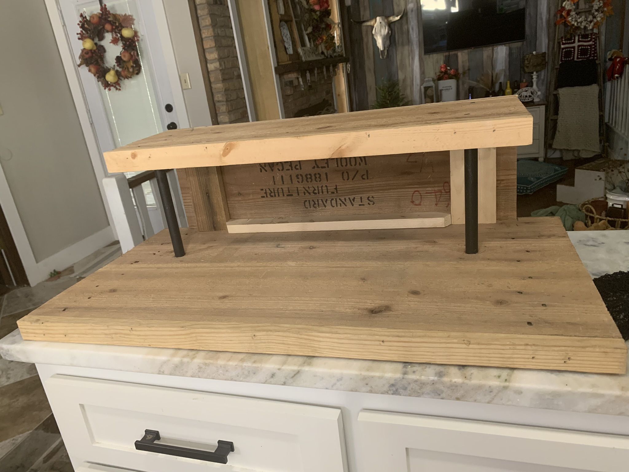 Rustic cupcake stand