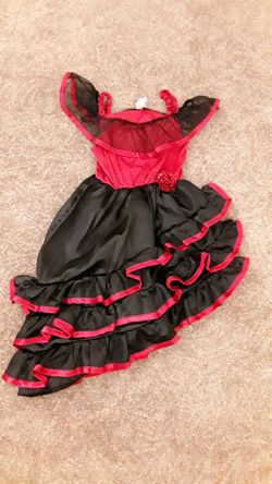 Sz. 4-6 Spanish Dancer Costume Halloween Dress-up