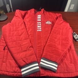 Mens Colosseum Large Ohio State Buckeyes Puffer Jacket New