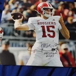 Fernando Mendoza Signed Autograph Photo Indiana Hoosiers Heisman 