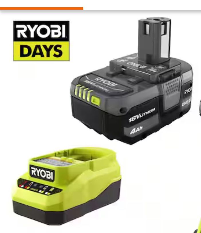 Brand new Ryobi 4.0Ah battery and charger