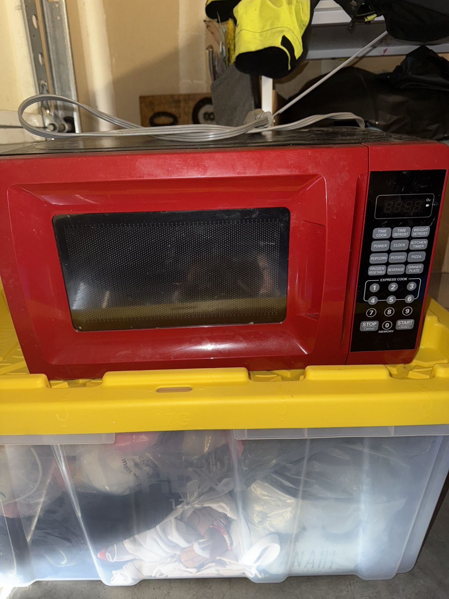 Red Microwave Oven 