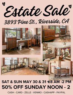 Estate Sale- 3893 Pine St., Riv