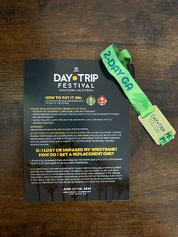 Day Trip Sunday GA Wristband
