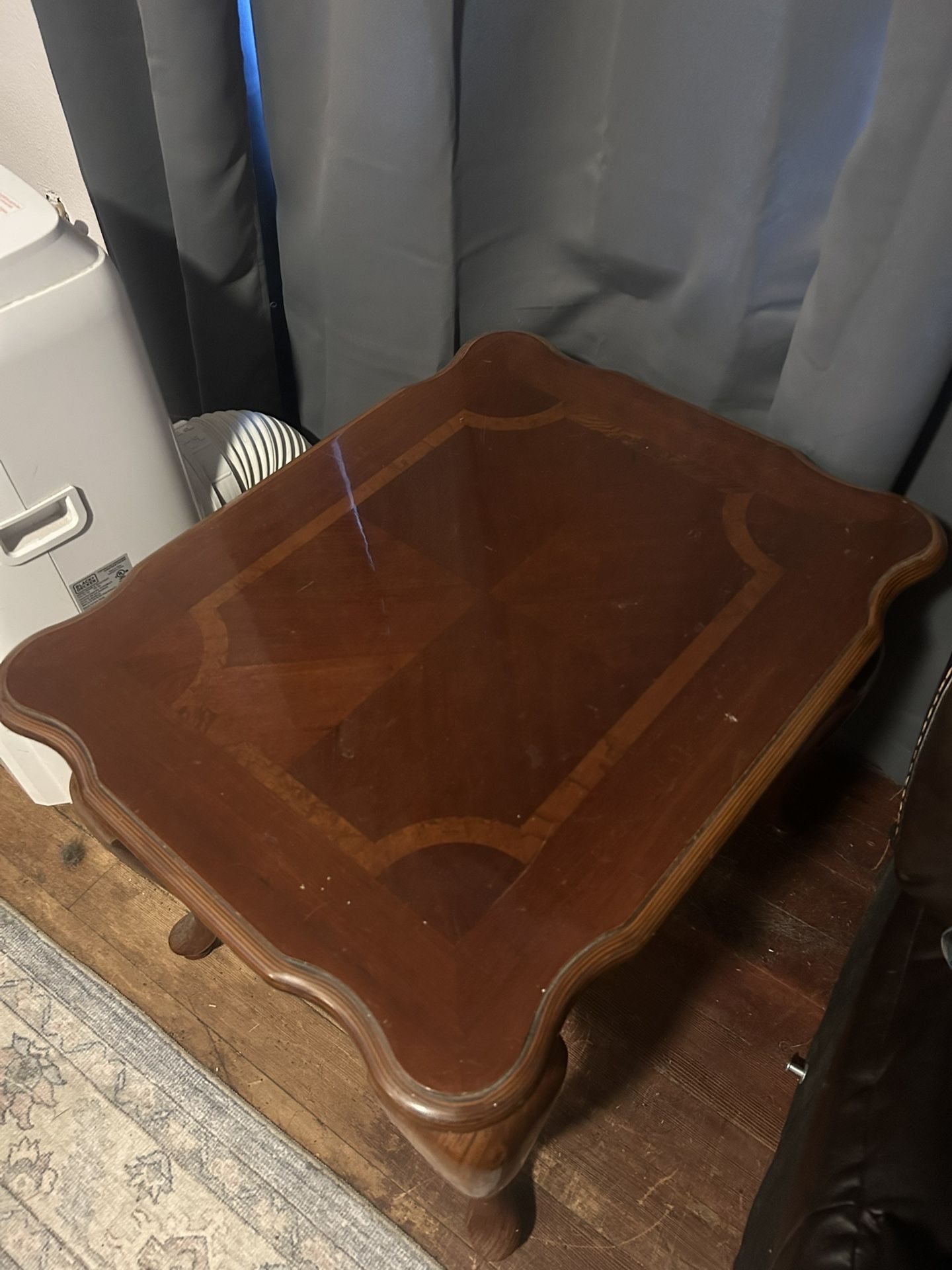 Set of Two Solid Wood End Tables