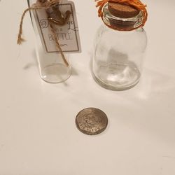 Glass Vial And Jar With Cork Lids