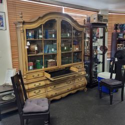 Gorgeous Cabinet with Display Hutch Breakfront