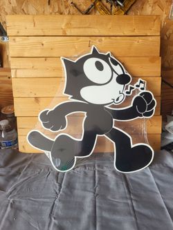 Classic Felix The Cat Metal Sign 16"×15"