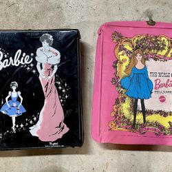 Vintage Barbie doll cases lot