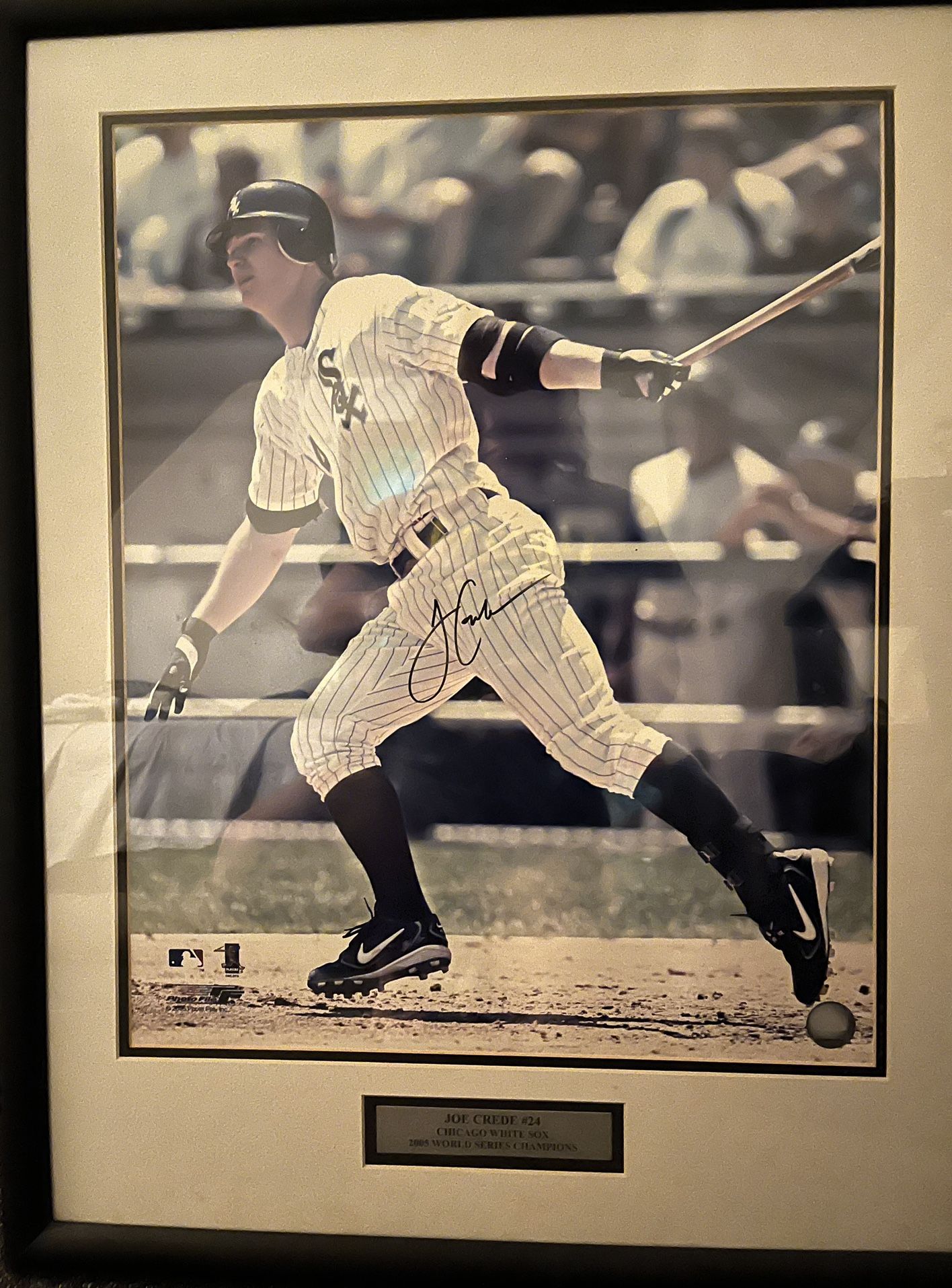 2005 World Series Champions Signed Joe Crude Picture Framed